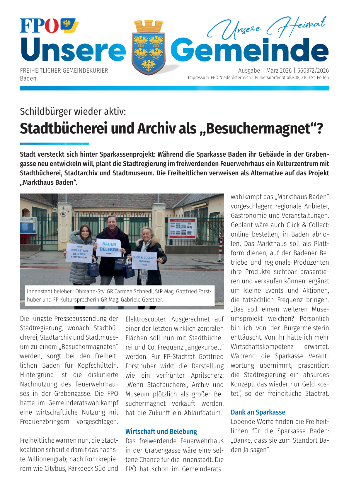 Gemeindekurier Baden Dezember 2025 – Vorschau